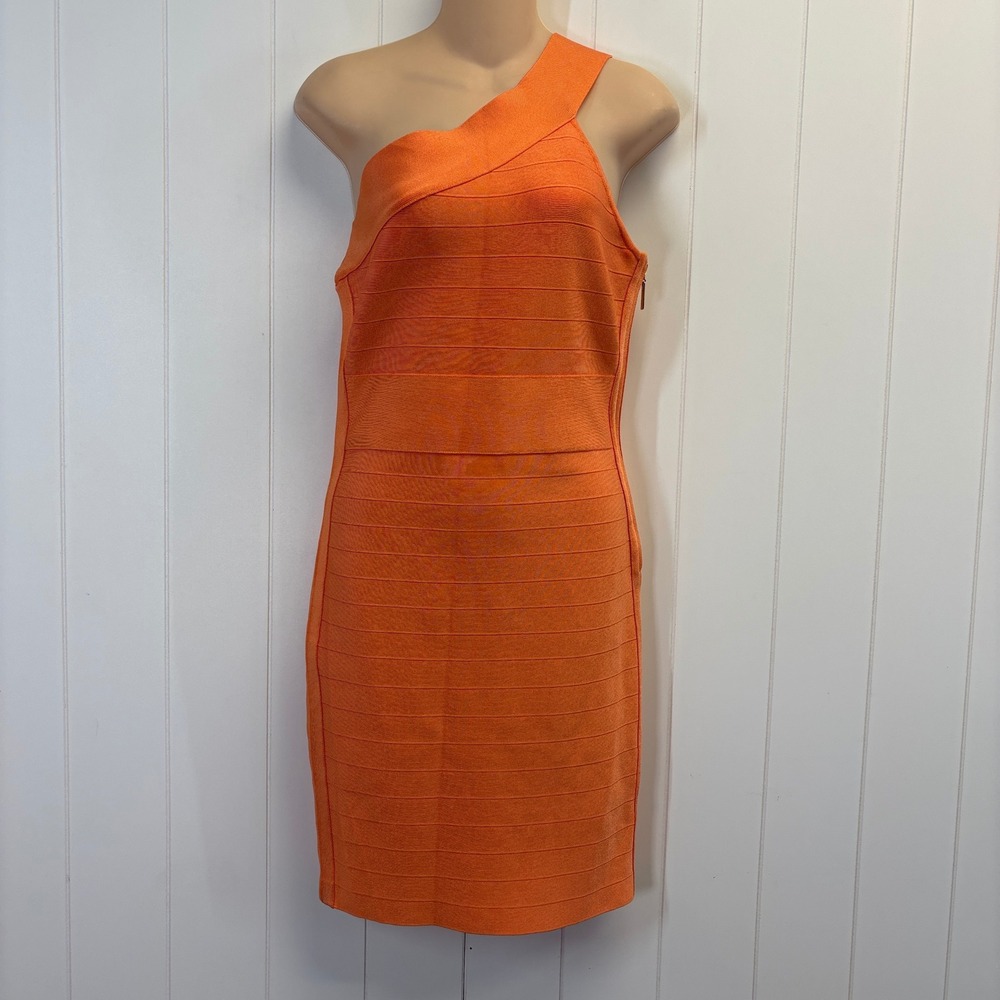 Marciano Guess Clubwear Cold Shoulder Bandage Bodycon Dress Women Size L Slinky